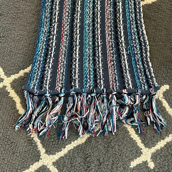 Derek Lam 10 Crosby Wool Blend Textured Crochet Knit Fringe Tassel Sweater Dress - Picture 3 of 7